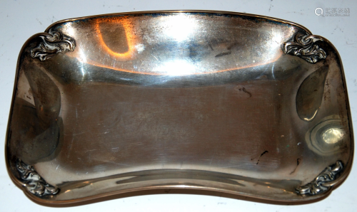 vassoio in argento cm 27,5x18,5x h4,5