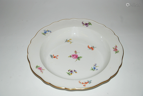 Meissen grande piatto dipinto sec.XIX dm