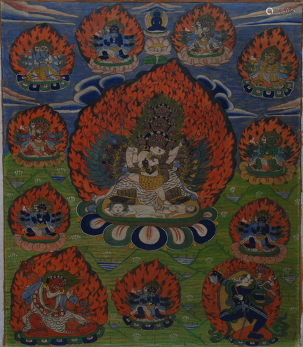 thanka tibetana cm. 67x90,5