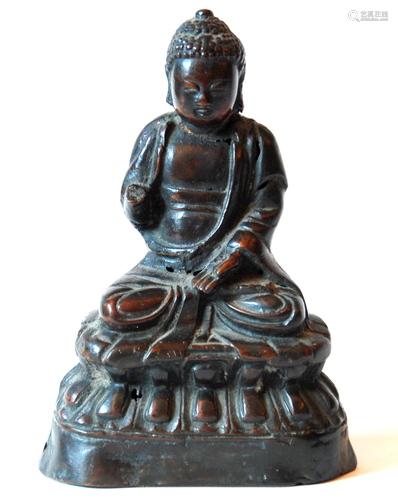 Cina scultura in bronzo raff.budda cm.x h.