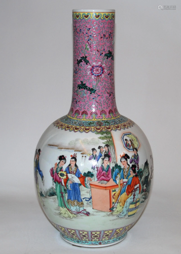 Cina vaso in porcellana dipinto con personaggi