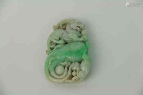 A Chinese Jadeite Carved Ornament