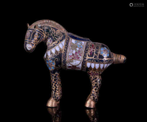A Chinese Cloisonne Horse