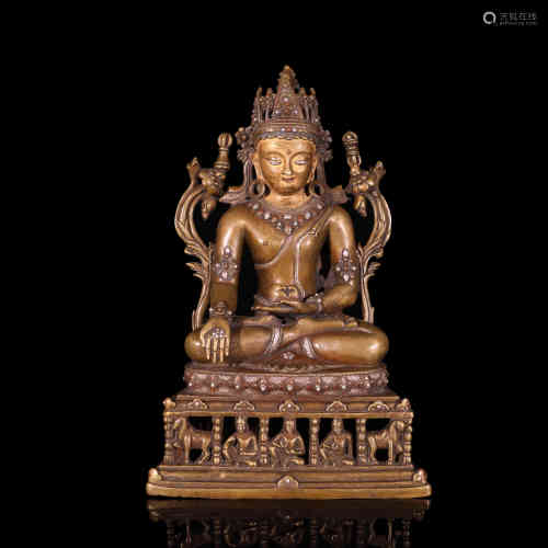A Bronze Buddha Statue of Vajrasattva