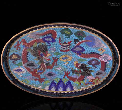 A Chinese Cloisonne Fruit Plate