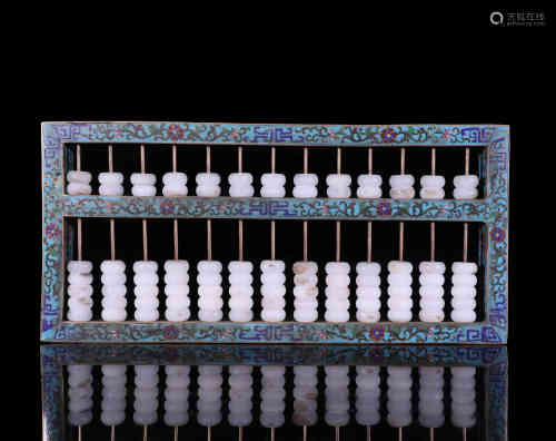 A Chinese Cloisonne Abacus