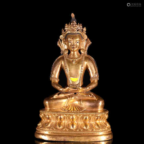 A Bronze Gilding Buddha Statue of Amitabha