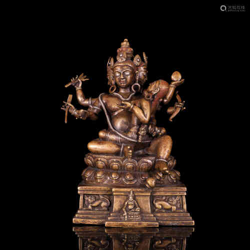 A Bronze Buddha Statue of Jambhala