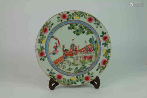 A Chinese Famille Rose Porcelain Plate