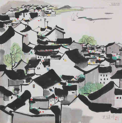 A Chinese Painting, Wu Guanzhong Mark