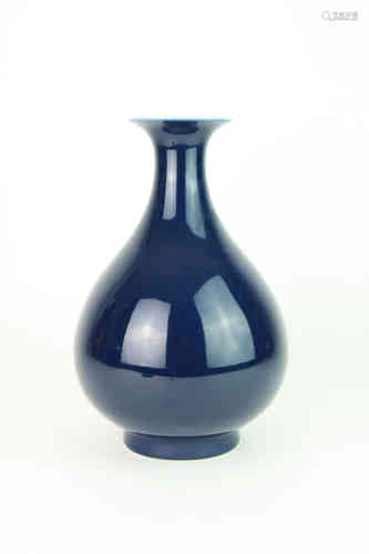 A Chinese Blue Glazed Porcelain Yuhuchunping