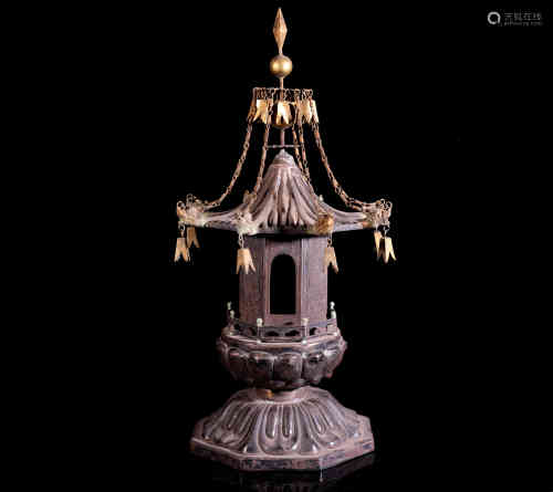 A Chinese Silver Pogoda
