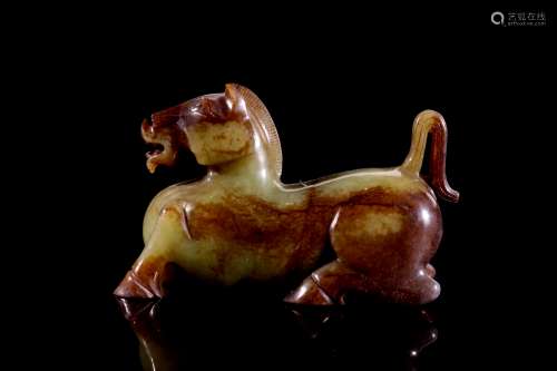 A Chinese Yellow Jade Horse 