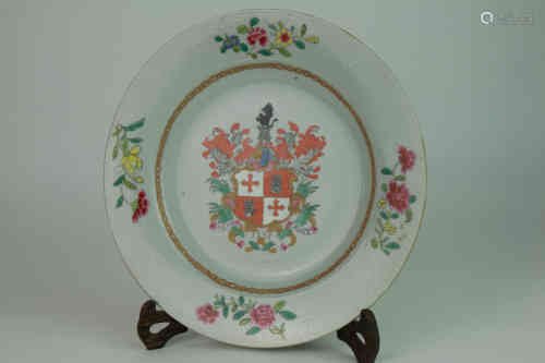 A Chinese Famille Rose Porcelain Plate