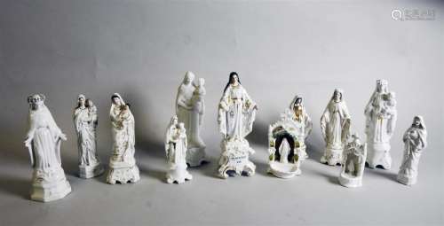 Ensemble de dix Vierge à l'Enfant et de deux bénit…