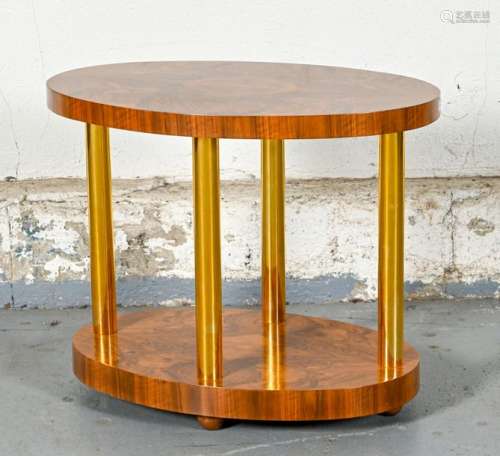 Table basse ovale en bois de placage à quatre mont…