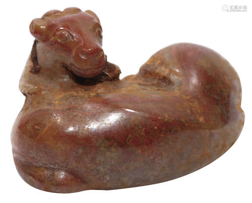漢Han Dynasty(206BC-220AD) 紅瑪瑙山羊