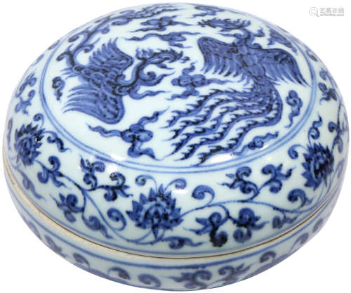 明Ming Dynasty(1368-1645) 青花瓷盤盒