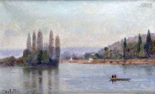 JOSPEH DELATTRE (1858 1912), Pomenade en barque su…