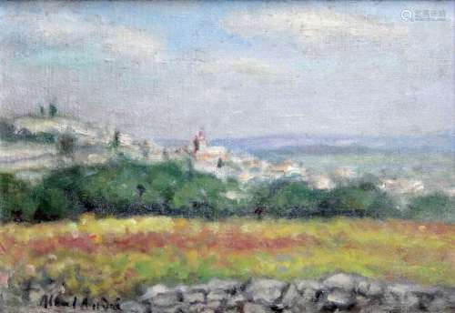 ALBERT ANDRE (1869 1954), Village de Provence Huil…