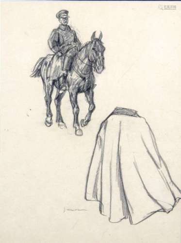 PIERRE JEANNIOT (1848 1934) Officier à cheval Fusa…