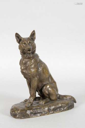 LOUIS RICHÉ – 1877 1949 Le berger allemand Bronze …