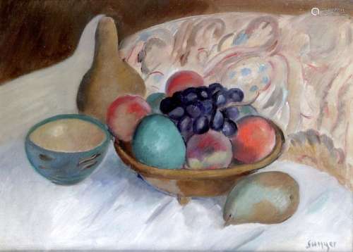 JOAQUIM SUNYER 1874 1956. Nature morte à la coupol…