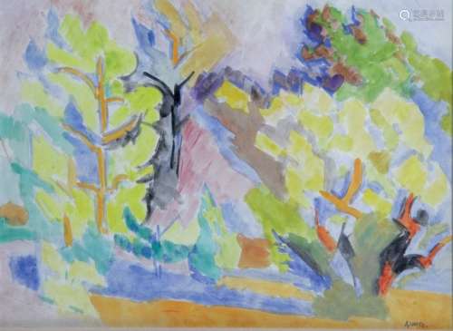 ANDRE LHOTE (1885 1962). Les arbres dans le parc. …