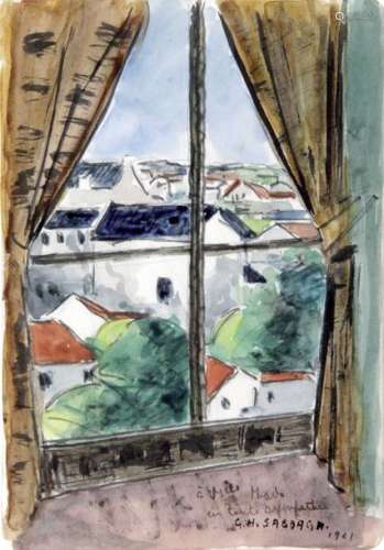 GEORGES HANNU SABBAGH (1887 1951), Fenêtre sur le …