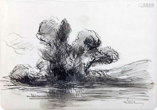 MAXIMILIEN LUCE (1858 1941), Bouquet d’arbres en b…