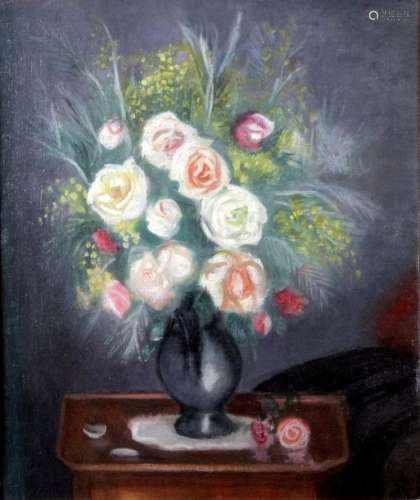 CHARLES CAMOIN (1879 1965), Vase de roses Huile su…