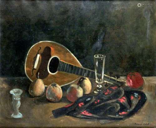 ROLAND OUDOT (1897 1981), Nature morte à la mandol…