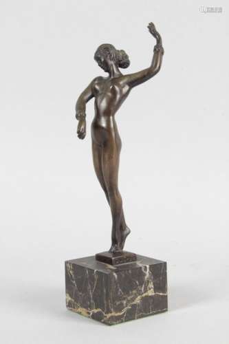 RAYMONDE GUERBE (1894 1995) La danseuse, Bronze à …