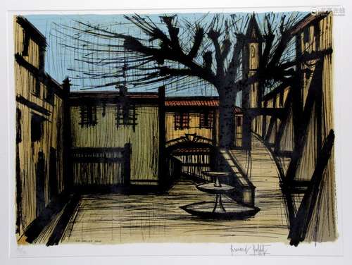 BERNARD BUFFET (1928 1999) La place, décor du prem…