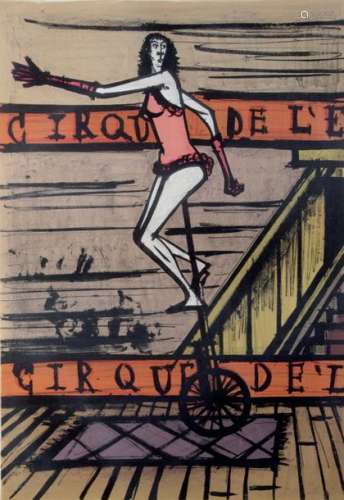 BERNARD BUFFET (1928 1999) Le monocycle Lithograph…