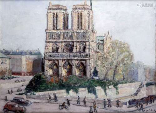 ANDRE WILDER (1871 1965) Paris, Notre Dame Huile s…