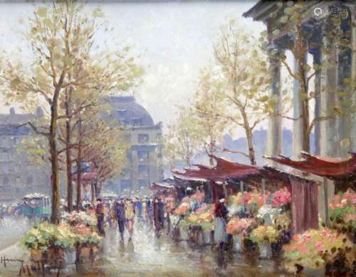 HENRY MALFROY (1895 1944), Paris, le marché aux fl…