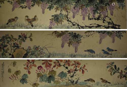 A Chinese Bird-and-flower Painting, Wu Daiqiu Mark
