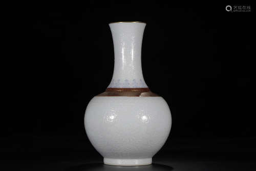 A Chinese White Glazed Floral Porcelain Vase