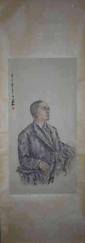 A Chinese Figure Painting, Jiang Zhaohe Mark 