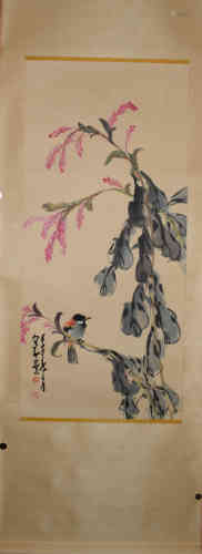 A Chinese Bird-and-flower Painting, Zhap Shaoang Mark