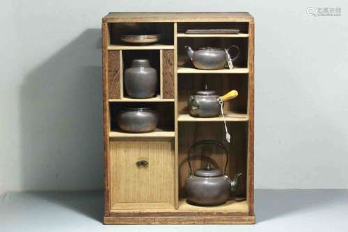 The 8 Piece Set of Japanese Silver Tea Service