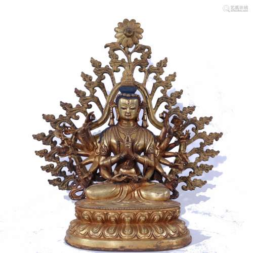A Bronze Statue of Cundhi Bodhisattva