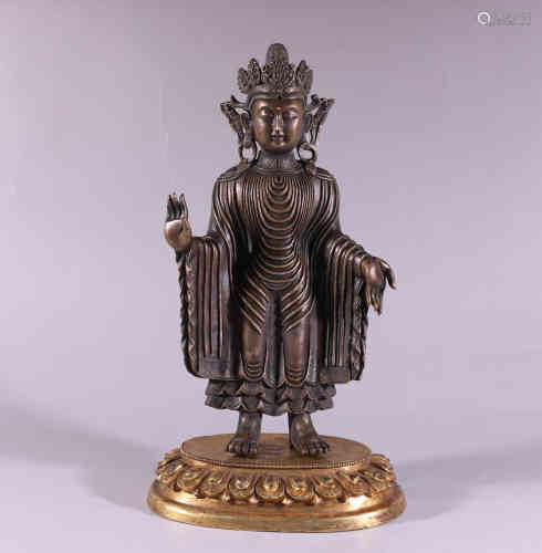 A Bronze Gilding Buddha Statue