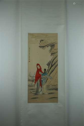 A Chinese Figure Painting, Gaiqi Mark 