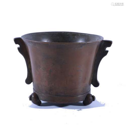 A Bronze Cup-shaped Censer