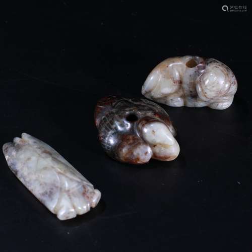 Three Chinese Jade Ornaments