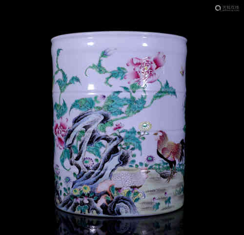 A Chinese Porcelain Brush Pot