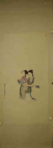 A Chinese Figure Painting, Xucao Mark 