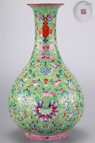 A Yangcai Glazed Decorative Vase